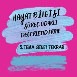 HAYAT BİLGİSİ 5. TEMA GENEL DEĞERLENDİRME
