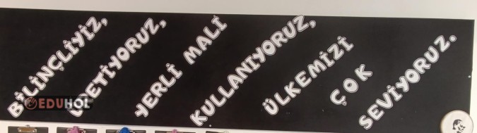 YERLİ MALI PANO HARF ŞABLONU