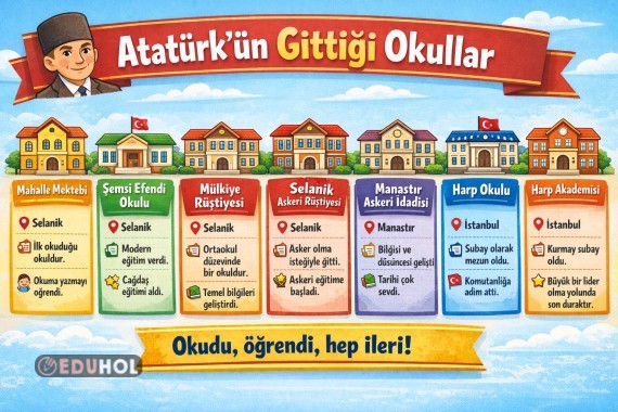 ATATÜRK£ÜN GİTTİĞİ OKULLAR