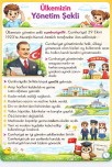 Ülkemizin Yönetim Şekli – Cumhuriyet (3. Sınıf Bilgi Kartı)
