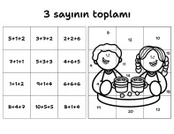 3 sayının toplamı kış temalı yapboz -3