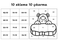 Bir sayıya 10 ekleme 10 çıkarma kış temalı yapboz - 8