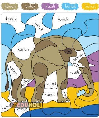 1. Sınıf Uu sesi kelimeyi oku boya