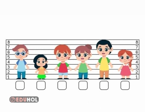 Kim daha uzun? Kim daha kısa? Kim aynı boyda? Defter çalışması