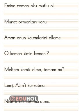 Mm sesi cümle oku yaz