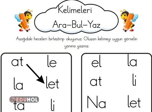 L harfi çalışma kağıdı