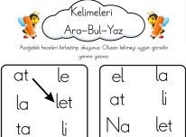 L harfi çalışma kağıdı