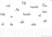 L harfi çalışma kağıdı