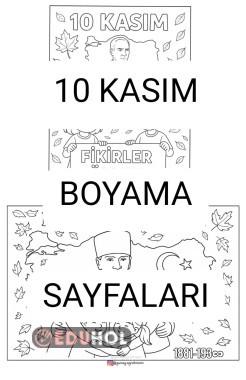 10 KASIM BOYAMA SAYFALARI