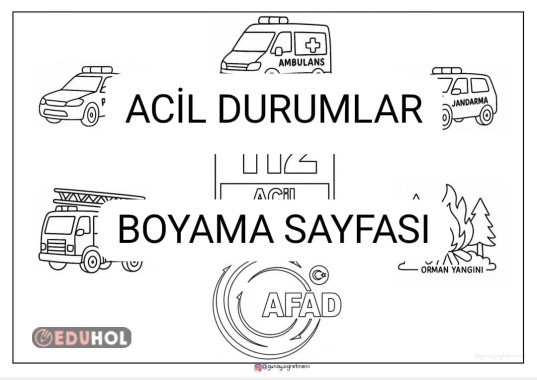 112 Acil Durumlar BOYAMA Sayfası
