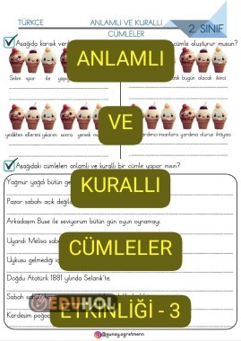 Anlamlı-Kurallı Cümleler Etkinliği-3