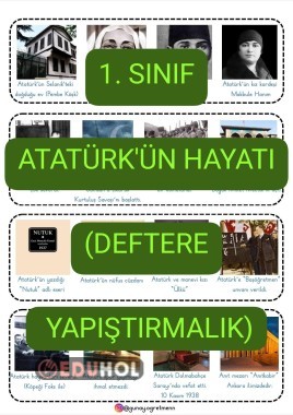Atatürk'ün Hayatı(DEFTERE YAPIŞTIRMALIK)