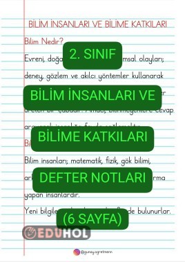 Bilim İnsanları DEFTER NOTLARI