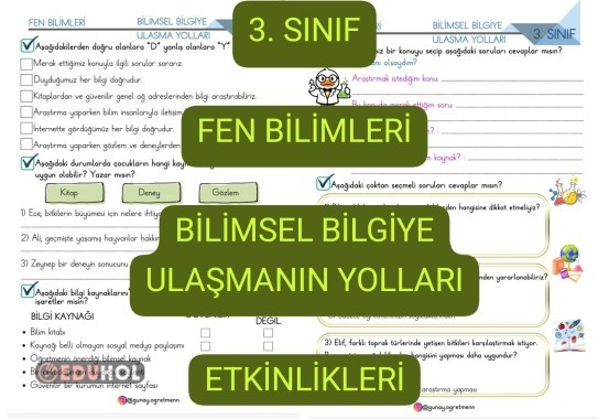 Bilimsel Bilgiye Ulaşma Yolları ETKİNLİKLERİ