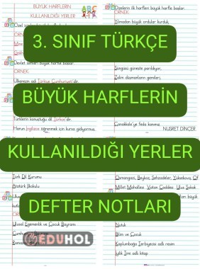 Büyük Harflerin Kullanımı DEFTER NOTLARI