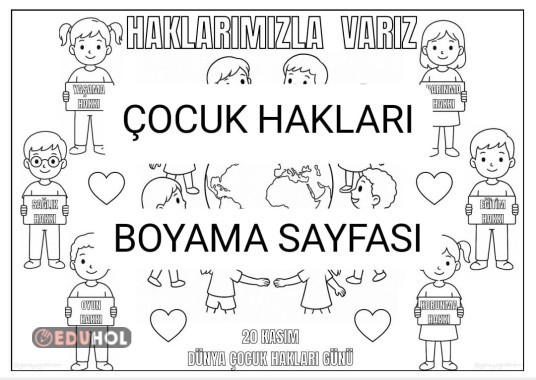 Çocuk Hakları günü BOYAMA Sayfası