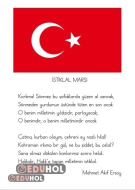 Defter Kapağı(İstiklal Marşı, Andımız, Atatürk Resmi)