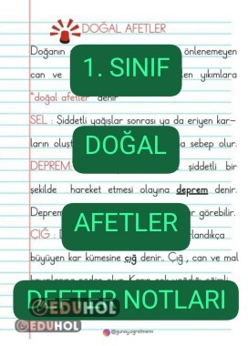 Doğal Afetler(DEFTER NOTLARI)