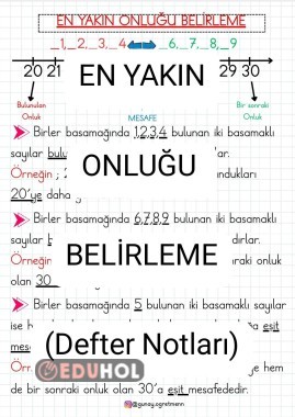 En Yakın Onluğu Belirleme(DEFTER NOTLARI)