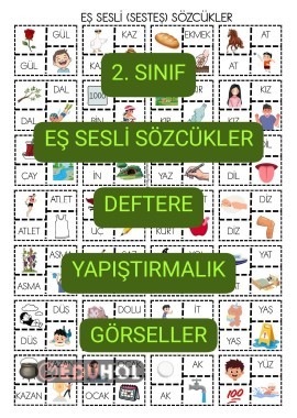Eş Sesli Sözcükler(DEFTERE YAPIŞTIRMALIK)