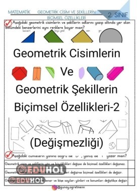 Geometrik Cisim ve Şekillerin Biçimsel Öz. (Değişmezliği) ETKİNLİĞİ-2