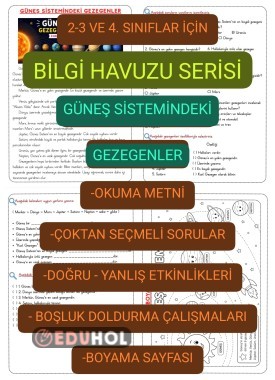 Güneş Sistemindeki Gezegenler(BİLGİ HAVUZU Okuma-Anlama Serisi)