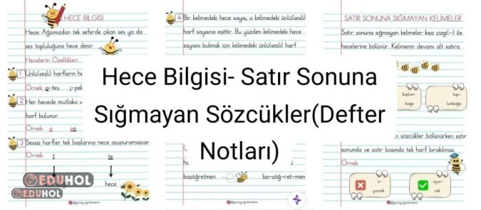 Hece-Satır Sonu DEFTER NOTLARI