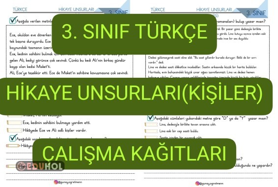 Hikaye Unsurları(Kişiler) ETKİNLİKLERİ