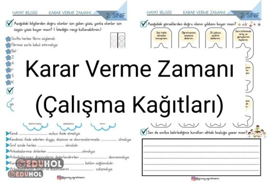 Karar Verme Zamanı ÇALIŞMA KAĞITLARI