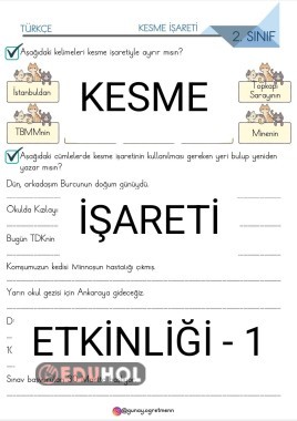 Kesme İşareti Etkinliği-1