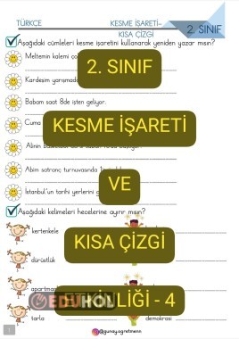 Kesme İşareti-Kısa Çizgi Etkinliği-4