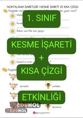 Kesme İşareti + Kısa Çizgi Etkinliği