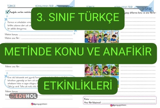 Konu/Anafikir ETKİNLİKLERİ