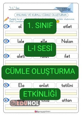 L-l Sesi CÜMLE OLUŞTURMA Etkinliği