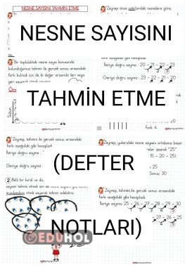 Nesne Sayısını Tahmin Etme(Defter Notları)