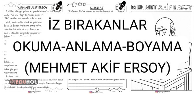 Okuma-Anlama-Boyama(MEHMET AKİF ERSOY-İz Bırakanlar)