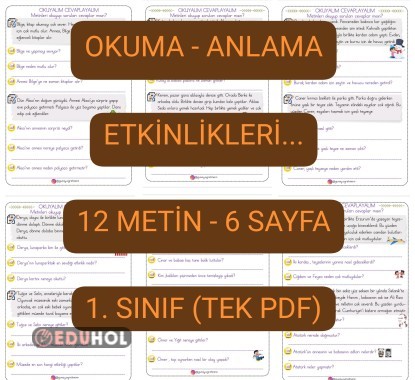Okuma-Anlama TEK PDF(12 Metin-6 Sayfa)