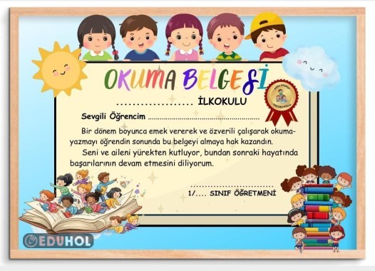 Okuma Belgesi  (Artık Okuyorum Belgesi)