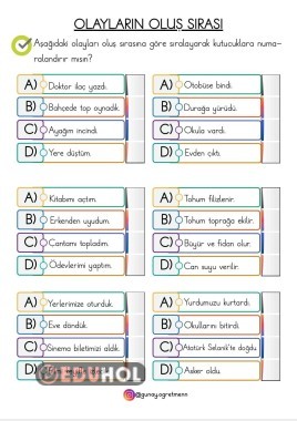 Olayların Oluş Sırası Etkinliği -1