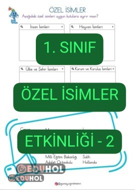 Özel İsimler Etkinliği-2