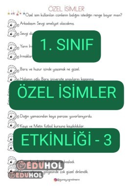 Özel İsimler Etkinliği-3