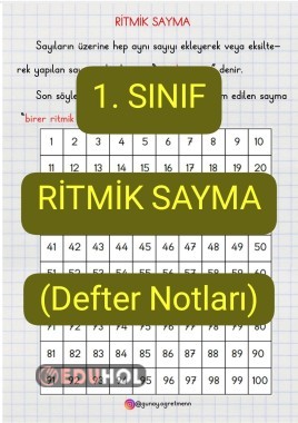 Ritmik Sayma(Defter Notları)-Deftere Yapıştırılabilir