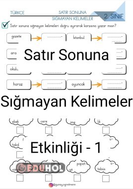 Satır Sonuna Sığmayan Kelimeler Etkinliği-1
