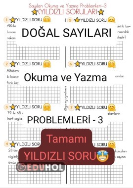 Sayıları Okuma-Yazma PROBLEMLERİ-3(TAMAMI YILDIZLI SORU)