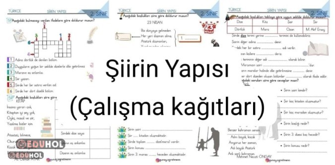 Şiirin Yapısı ÇALIŞMA KAĞITLARI