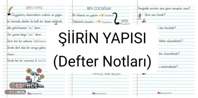 Şiirin Yapısı DEFTER NOTLARI