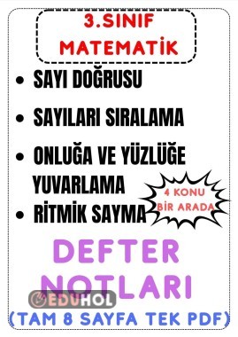Sıralama-Yuvarlama-RitmikSayma DEFTER NOTLARI