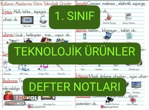 Teknolojik Ürünler DEFTER NOTLARI