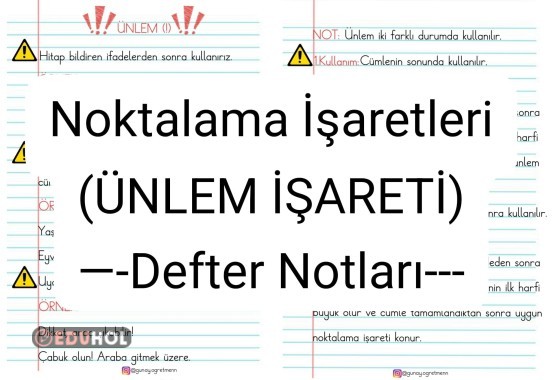 Ünlem İşareti (DEFTER NOTLARI)