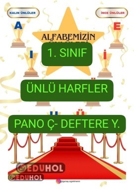 Ünlü Harfler(Pano-Afiş)-Deftere Yapıştırmalık